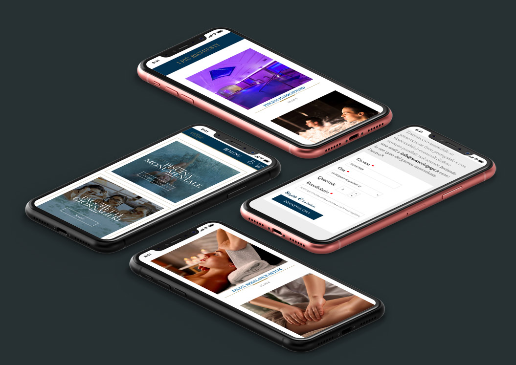 mockup mobile Terme dei Papi